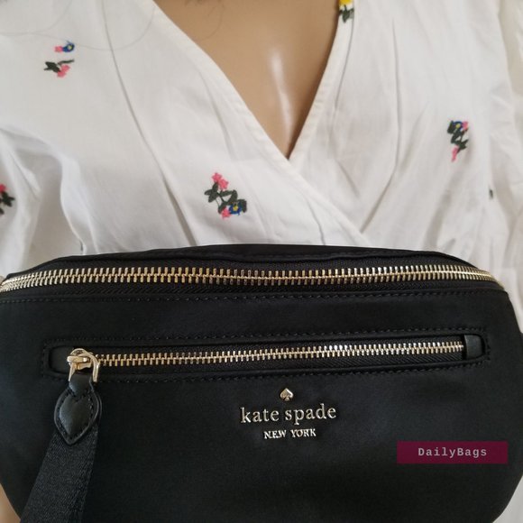 BEAUTIFUL GIFT NYLON CHELSEA LITTLE STAR BLACK KATE SPADE BELT FANNY WAIST BAG main image 4